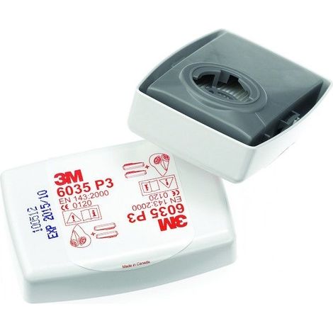 3M – Filtres antipoussière P3 R pour masques et demi-masques – Protection contre poussières fines – Boîte de 10 – Norme EN 143+A1.2006