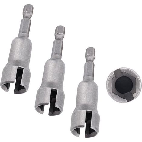 Set di 3 punte da trapano per dadi a farfalla - Punta da trapano in acciaio per dadi a pannello e viti ad occhiello, gambo esagonale da 6,4 mm (1/5)