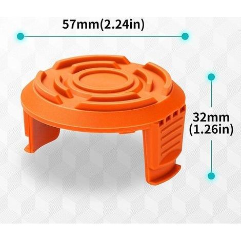 Worx Spulenkappenabdeckung, Ersatzspulenkappenabdeckungen für Worx Rasenmäher, passend für den Worx Freischneider (3er-Packung) (1/4)