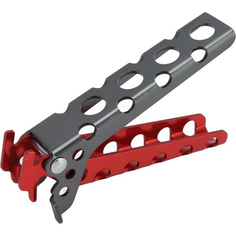 Topfgriffe, hitzebeständige Griffe aus Aluminiumlegierung, tragbare Küchenutensilienhalter für Camping, schwarz und rot (1/5)