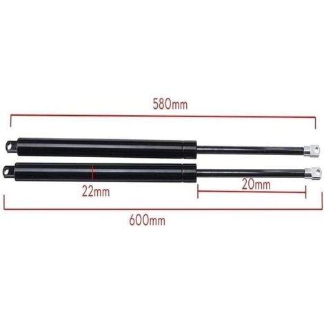 Vérins À gaz 2X Shock Car Lift Strut Support Bar Ressort À Gaz Lift Up Support Pneumatique Pour Lit Stockage Tige Hydraulique Amortisseur Universel 58cm 580mm 750N Ressorts à Gaz Hayon (1/4)