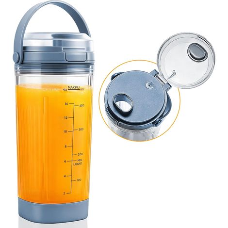 Blender Cup 18oz with Drinking and Sealing Lid Compatible with BC100 and BC151 Series, Blender Replacement Parts (Blue) (1/5)