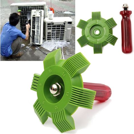 Air conditioning maintenance tool – wing comb for cleaning and straightening condenser/radiator, for car and home use