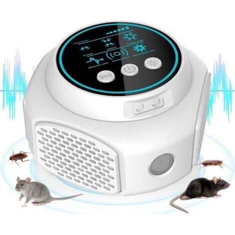 Ultrason Souris et Rats Puissant, 360° Répulsif rongeurs à Ultrasons 3 Modes Anti Souris Répulsif Souris, 300 M² Large Portée Ultrasons Anti Rongeurs pour Souris Rat Araignée Moth Fourmi (1/4)