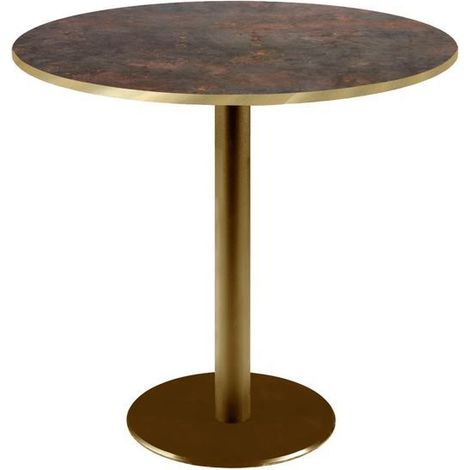 Table ronde Ø 70 cm Rome bistrot rouille