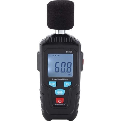 Sonómetro con función de grabación, 30-135 dB – Retroiluminación LCD – Mide niveles de sonido mínimos y máximos – Para espacios confinados (1/5)