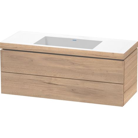 Duravit L-Cube c-bonded Ensemble suspendu, 2 tiroirs, sans