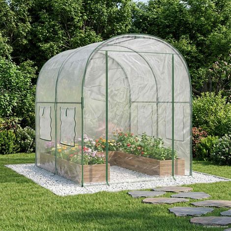 vidaXL Serra con telaio 160 x 200 x 192,5 cm PVC Trasparente