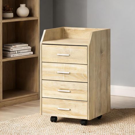 Meuble de rangement de bureau bois naturel 40 x 36 x 65 cm (1/5)