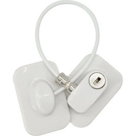 Serrure de réfrigérateur avec clé Armoire de réfrigérateur Verrouillage de sécurité enfant Verrouillage enfant Fenêtre Porte Blanc (1/4)