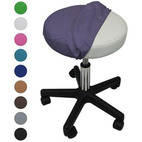 Drap housse de protection en éponge pour tabouret rond - Violet - Vivezen