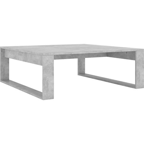 Maison Exclusive - Tavolino da Salotto Grigio Cemento 100x100x35 cm Truciolato (1/5)