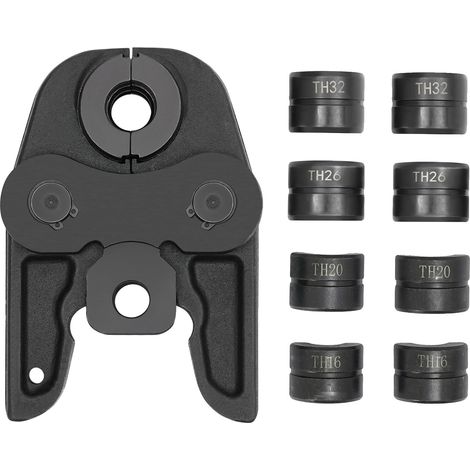 Herramienta para engarzar tuberías, construcción de acero resistente, compatibilidad versátil, color negro. (1/2)
