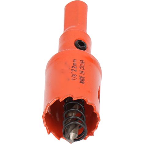 Foret scie cloche bimétallique en acier rapide avec mandrin pour bois et métal 7/8 po (22 mm) (1/5)