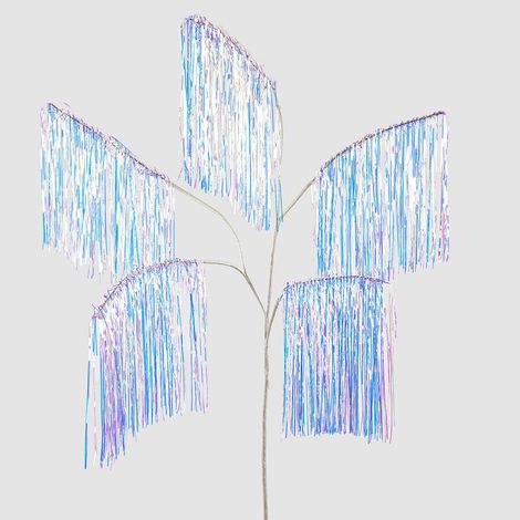 EDG Enzo De Gasperi Decoro Natale Frange Ramo 5 Rami H 125 Cm Natural