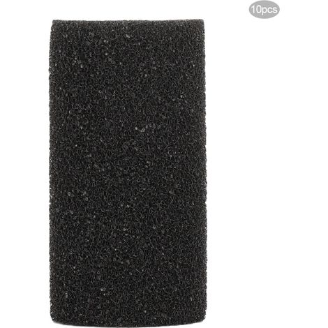 Mousse filtrante aquarium 10 pièces coton noir Ø4,9x9cm pour filtre eau douce et marine (1/5)