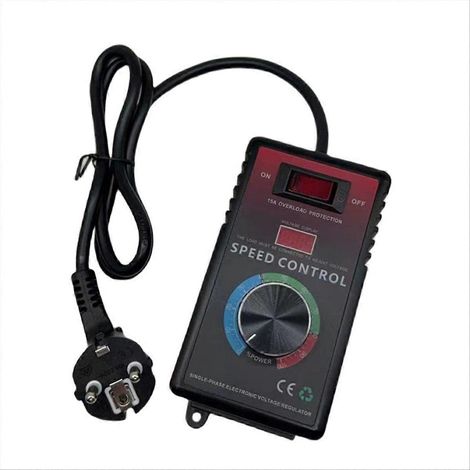 Variateur de vitesse pour moteur à courant alternatif, 220 V, 15 A, 4000 W, avec 3 niveaux de vitesse et prise européenne. (1/5)