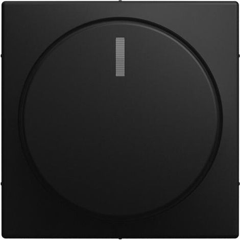Busch-Jaeger Zentralscheibe für Dimmer Drehknopf mit Glimmlampe schwarz matt - Busch-balance® SI (2115-915), 2CKA006599A3066