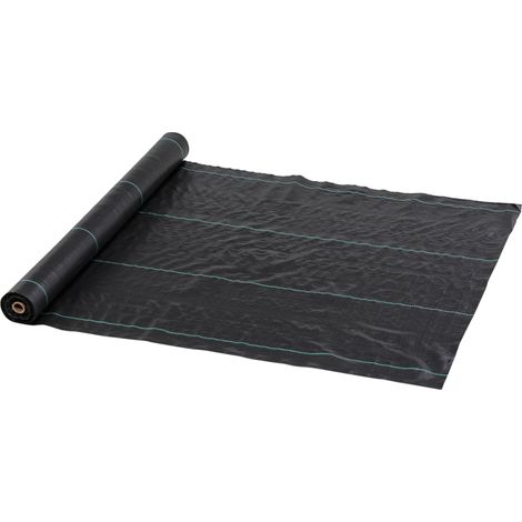 Telo per Pacciamatura 100x1 m Traspirante e Anti-UV in Polipropilene Nero (1/5)