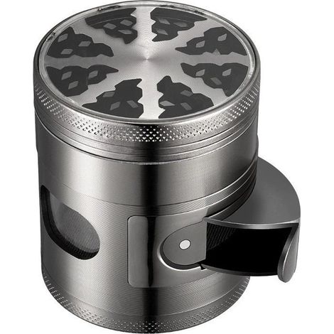 60 mm 4-lagige manuelle Tabakmühle aus Zinklegierung, Tabakmühle, Rauchmühle, Kräutermühle, Gewürzmühle, Rauchmühle