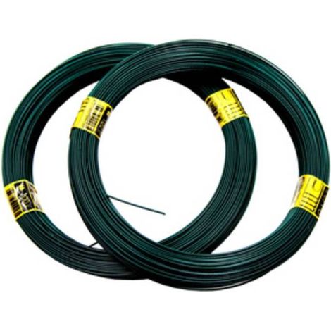 25 x FILO TENSIONE PLASTICATO D 1,0-1,5MM 100 M VERDE