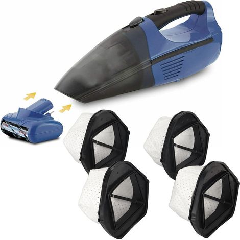 Juego de filtros de repuesto para aspiradoras de mano [Filtro de depósito de alto rendimiento] Compatible con XSB726N, SV75, SV70, SV726, juego de 4 piezas, ABS (1/5)
