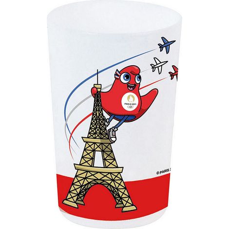 Verre en plastique Mascotte Jeux Olympiques 2024 - 220 ml (1/2)