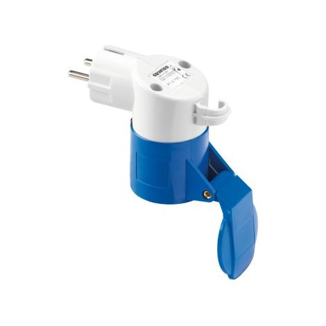 Adattatore Da Civile a Industriale IP44 Spina 2P+T 16A 250V ac 50/60HZ Tedesco/Francese Presa 2P+T 16A 230V ac