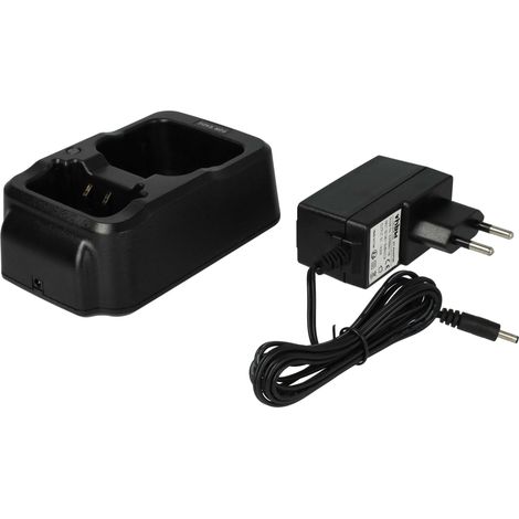 vhbw Dual-Ladegerät kompatibel mit Airbus BLN-5i, BLN-6 Funkgerät-Akkus - Ladestation + Netzteil, 4,2 V, 0,5 - 0,8 A