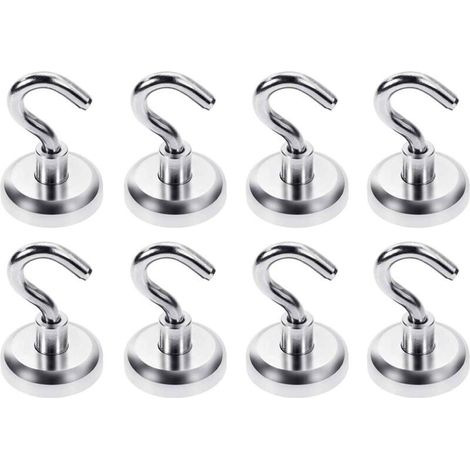 Magnetische Haken, leistungsstarker Neodym-Magnet, 36 kg Haltekraft, beste magnetische Haken für Küchen- und Garagenschränke im Innen- und Außenbereich
