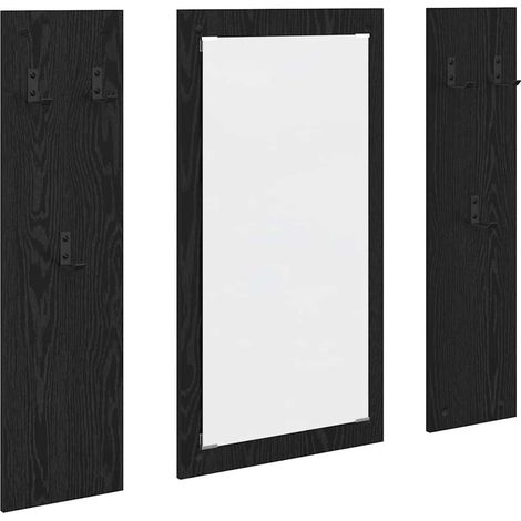 Maison Exclusive - Wandmontierter nachttisch Schwarz Eichen-Optik
