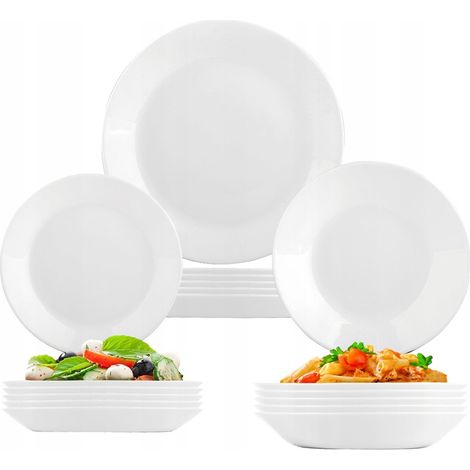 Servizio da tavola, 18 pezzi per 6 persone, BIANCO