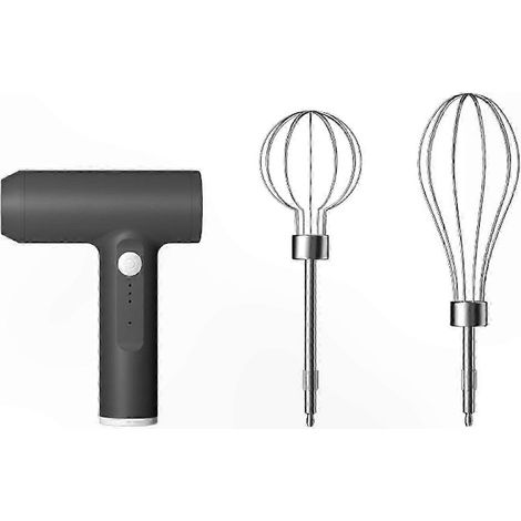 Mini-mixeur portable à 3 vitesses pour mousser le café et battre les œufs, fouet électrique rechargeable pour la maison, blanc (1/5)