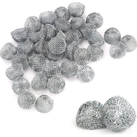 Accessoires pour tuyaux, billes de tennis pour combustion de tuyaux, billes de tennis filtrantes, billes de tennis filtrantes en métal, adaptées aux tuyaux d'un diamètre de 18 à 19 mm (17 mm, 100 pièc (1/5)