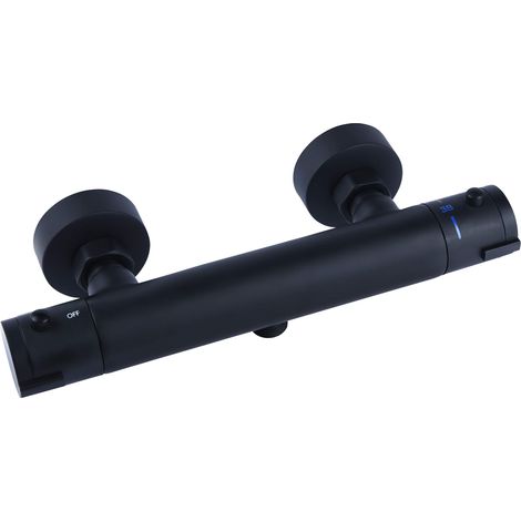Aquae NERS3 Cornat NERS3-Miscelatore termostatico per doccia Noir, colore: Nero opaco, 29x13x8 cm (1/5)