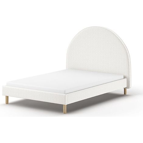 Lit 140x200 sommier inclus Vipack Moon Blanc (1/5)
