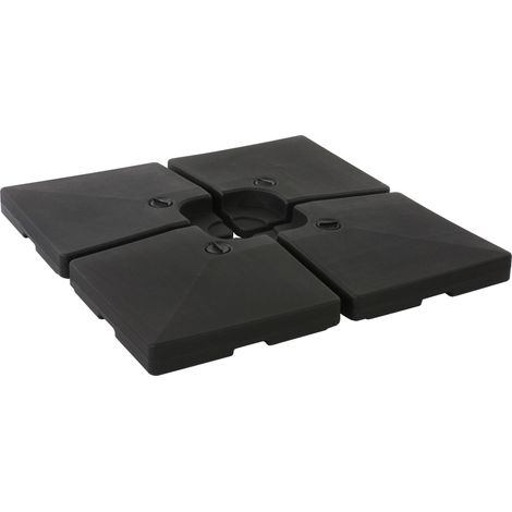 [JAMAIS UTILISÉ] Pied de parasol HHG-478, support pour parasol déporté/marché, pour croix de pied, à remplir jusqu'à 124kg