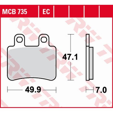 Pastillas de freno TRW ZF KH350 ECO orgánicas Derbi Senda '07-'16, Cross City 125 '07-'16, Senda 125 '04-'14, Peugeot Elystar 50/125/150 '02-'07, Geopolis 250/400 '07-'12, Rieju Tango 50 '07-, Yamaha 