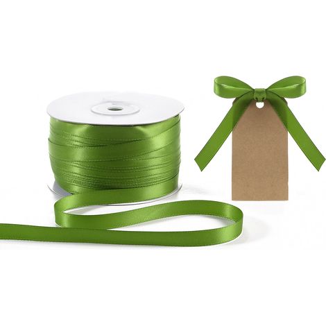 Nastro doppio raso color verde garden, mm 10 x 100 m