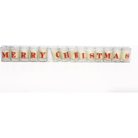 Bougies en pot à message Merry Christmas