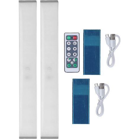 Sets LED-Schrankleuchten mit Bewegungsmelder, wiederaufladbar, Helligkeit einstellbar, Timer, kaltweiß (1/5)
