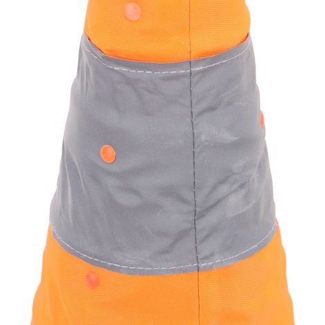 Cône de signalisation routière 30 x 19 x 19 cm, pliable, portable et réfléchissant, avec feu de signalisation LED (1/4)