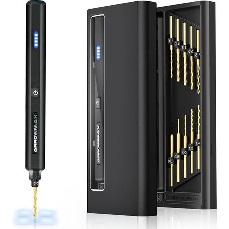 (noir) Mini perceuse de précision SDS électrique portable sans fil compacte pour les projets de bricolage (1/5)
