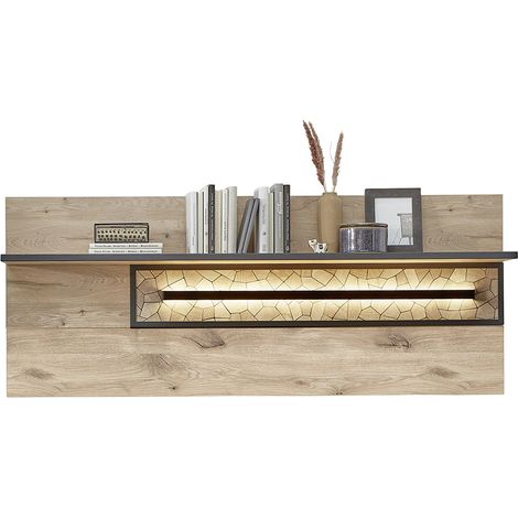 Wandboard 160 cm, Eiche mit schwarz, RINGSTED-55 (1/5)