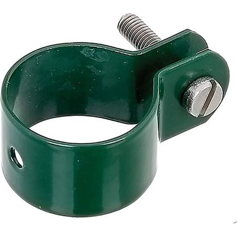 Alberts 855338 Fascetta per saette di rinforzo, zincata, con rivestimento in plastica verde, Ø fascetta 34 mm, Set da 10 (1/2)