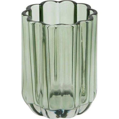 Gobelet Brosse à Dents en Verre "Floréa" 11cm Vert