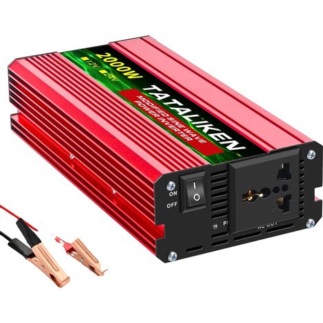 Inversor de potencia, salida de 1000 W, compatibilidad universal, 12 V 2000 W 50 Hz UN (1/2)