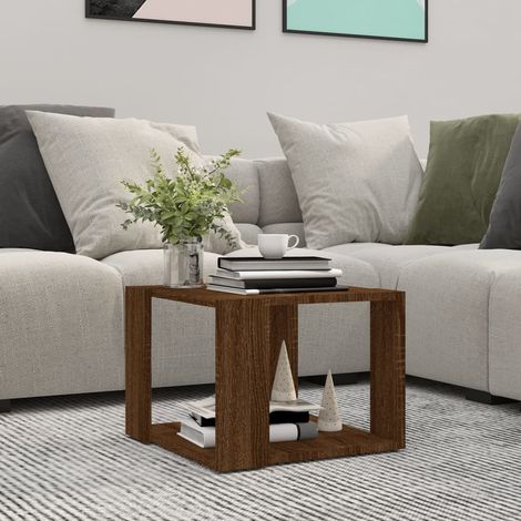 Table basse Chêne marron 40x40x30 cm Bois d'ingénierie vidaXL