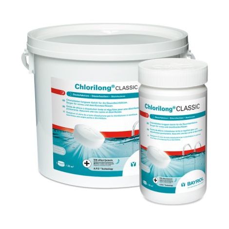 Bayrol – Désinfectant chloré de piscine 5 kg – Galets de chlore certifiés APO – Désinfection permanente et uniforme – Pour 25 m3 d'eau