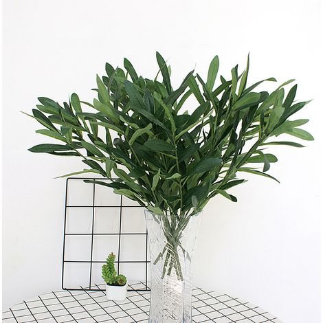 Feuilles d'olivier artificielles décoratives pour la maison, le jardin de mariage, etc. (1/5)